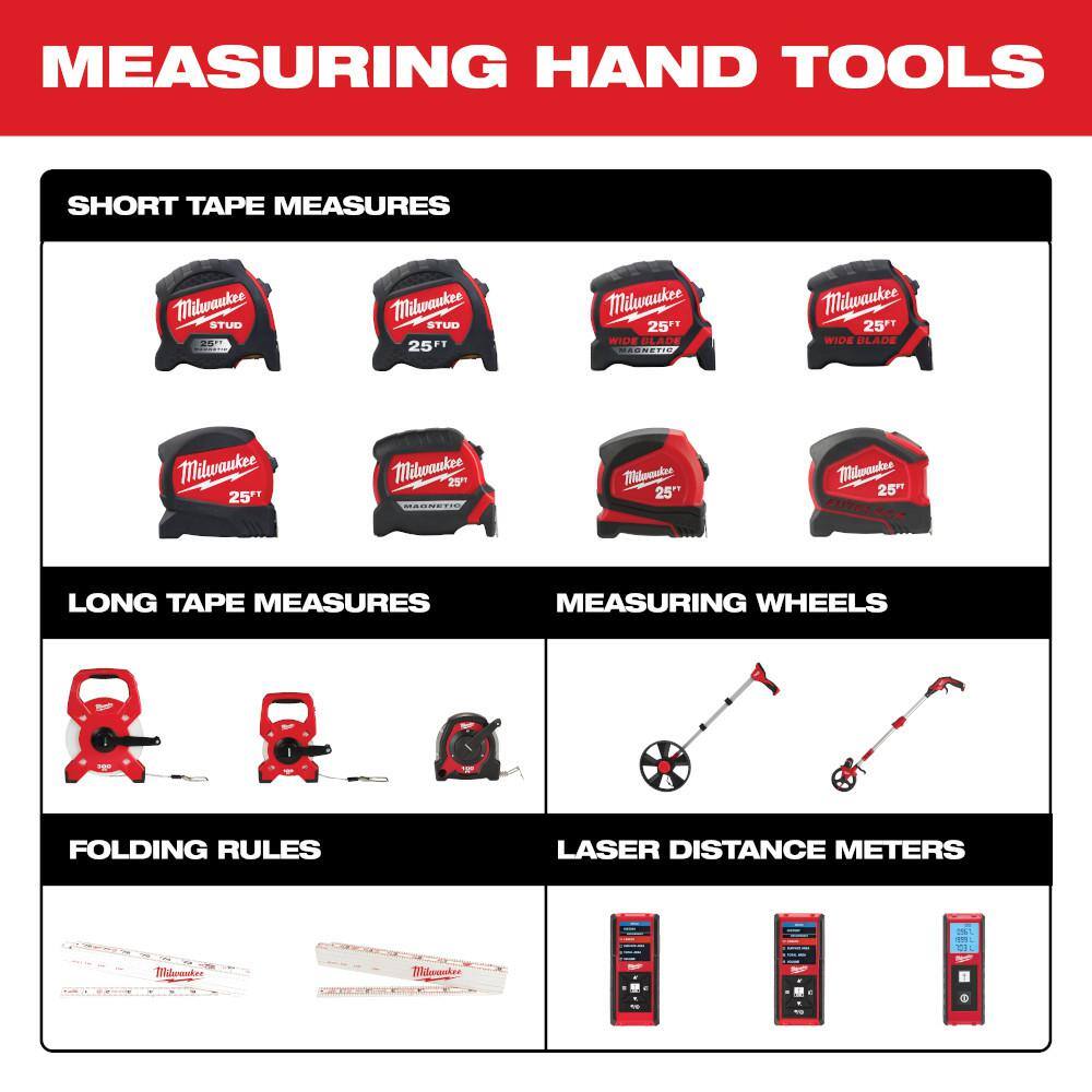 Compact 25 ft. SAE Tape Measure with Fractional Scale and 9 ft. Standout