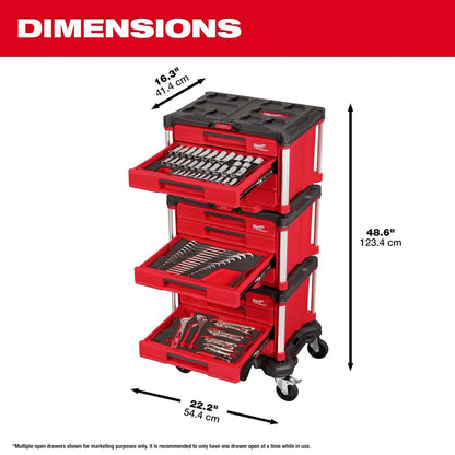 366-Pcs Master Mechanics Hand Tool Set with PACKOUTTM Drawers and Dolly