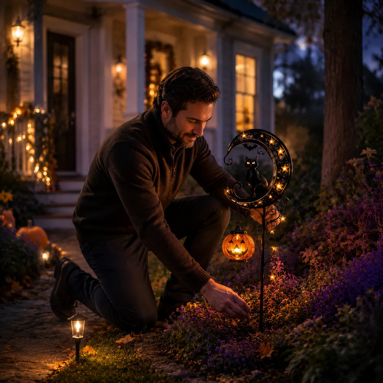 🐈Solar Black Cat Garden Stake Light 🎃 Create a Magical Halloween Glow