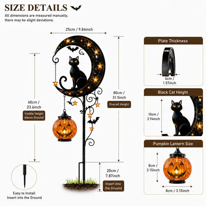 🐈Solar Black Cat Garden Stake Light 🎃 Create a Magical Halloween Glow