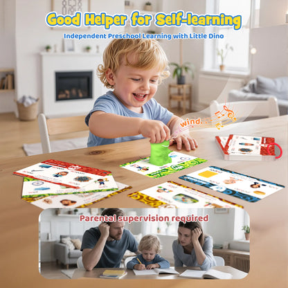 Talking Flash Cards for Toddlers – Montessori Learning Toy with 148 Flashcards, 592 Words & Interactive Sounds | Screen-Free Educational Gift for Ages 2–6