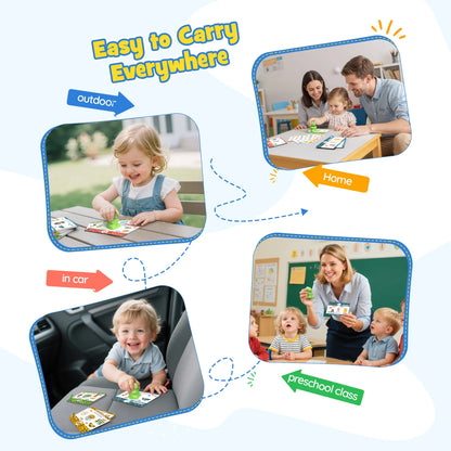 Talking Flash Cards for Toddlers – Montessori Learning Toy with 148 Flashcards, 592 Words & Interactive Sounds | Screen-Free Educational Gift for Ages 2–6