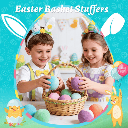 🔥🛁 Natural Bath Bombs for Kids with Mega Bubbles & Surprise Inside 🥚✨12 pcs[1 Box]