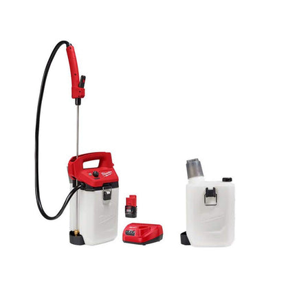 M12 12-Volt 2 Gal. Lithium-Ion Cordless Handheld Sprayer Kit with 2.0 Ah Battery and Charger, Extra 2 Gal. Tank