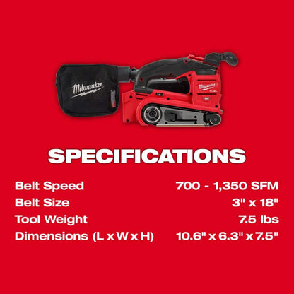 M18 FUEL 18-Volt Lithium-Ion Cordless Belt Sander (Tool-Only)