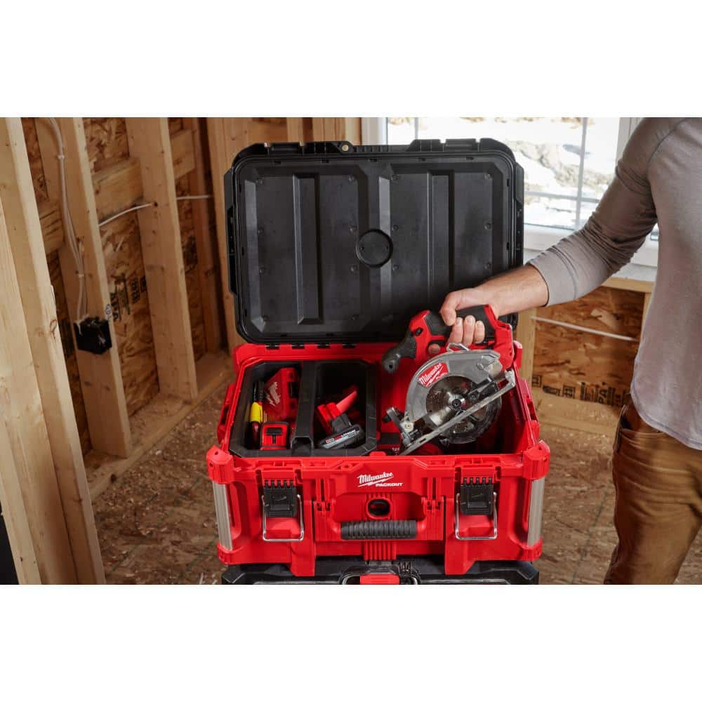 M12 FUEL 12V Lithium-Ion Brushless 5-3/8 in. Cordless Circular Saw with M12 XC 5.0 Ah Battery (2-Pack) Starter Kit