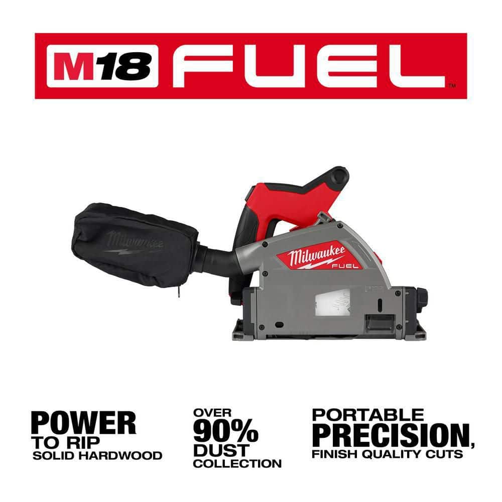 M18 FUEL 18V Lithium-Ion Cordless Brushless 6-1/2 in. Plunge Cut Track Saw w/5.0 Ah Battery