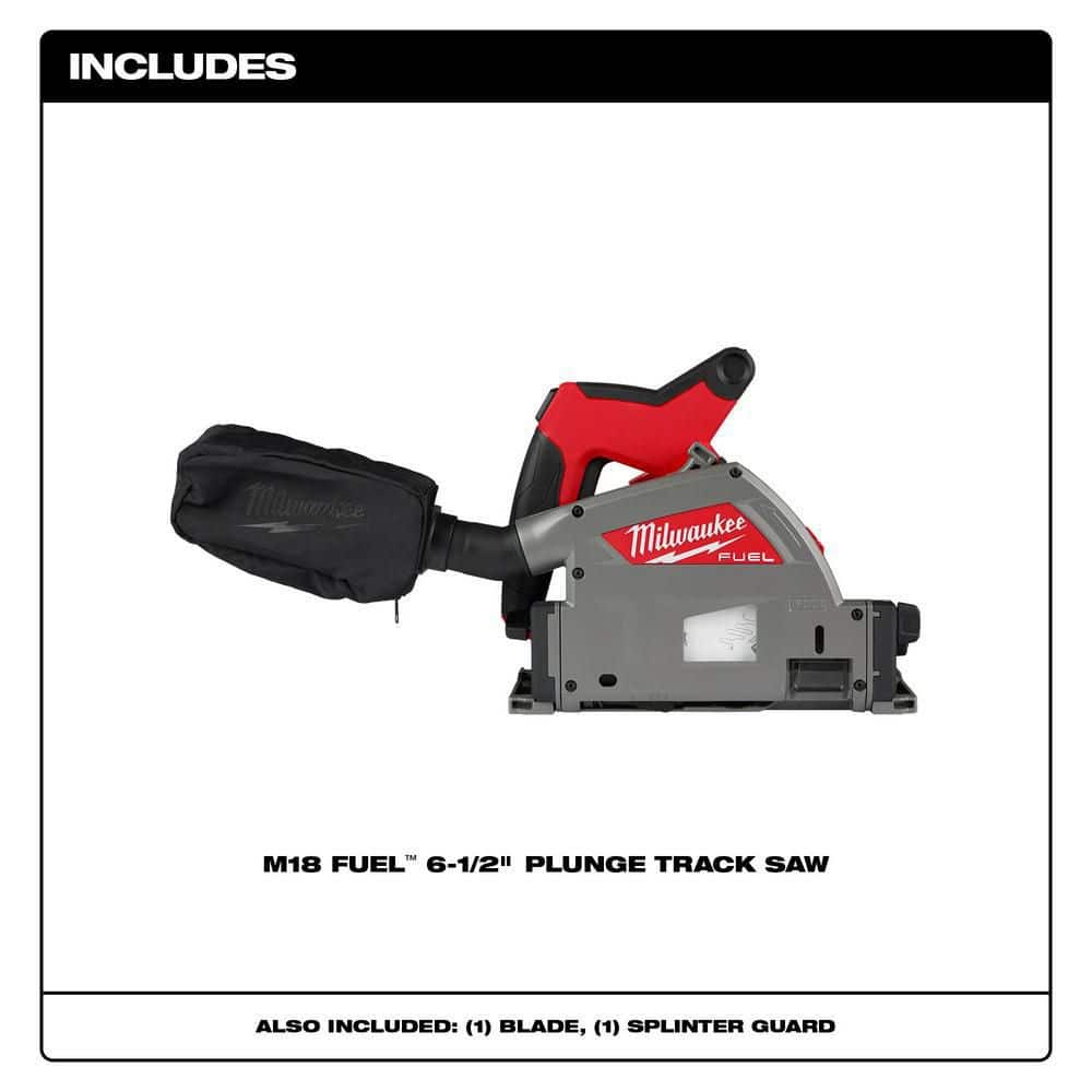 M18 FUEL 18V Lithium-Ion Cordless Brushless 6-1/2 in. Plunge Cut Track Saw w/5.0 Ah Battery