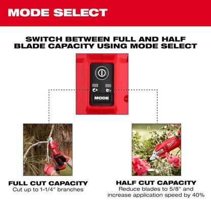 M12 12V Cordless Brushless Pruner Shears Kit W/ 2.0 Ah Battery & Charger