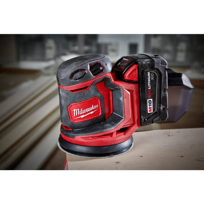 M18 18V Lithium-Ion Cordless 5 in. Random Orbit Sander with (1) 5.0 Ah, (1) 2.0 Ah Battery and Charger