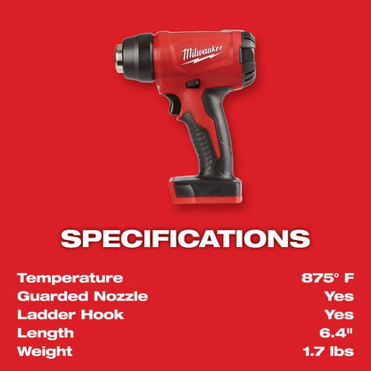 M18 18-Volt Lithium-Ion Cordless Compact Heat Gun with (1) 2Ah Battery
