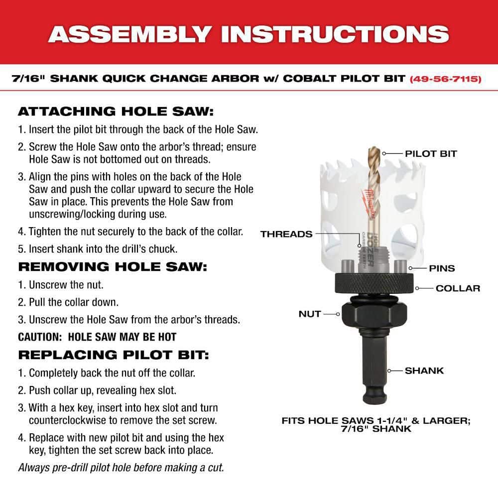 Door Lock Installation Bi-Metal Hole Saw Set