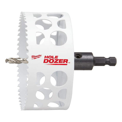 4 in. HOLE DOZER Bi-Metal Hole Saw with 3/8 in. Arbor and Pilot Bit