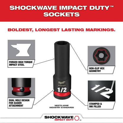 SHOCKWAVE Impact-Duty 1/2 in. Drive Metric and SAE Standard Impact PACKOUT Socket Set (27-Piece)