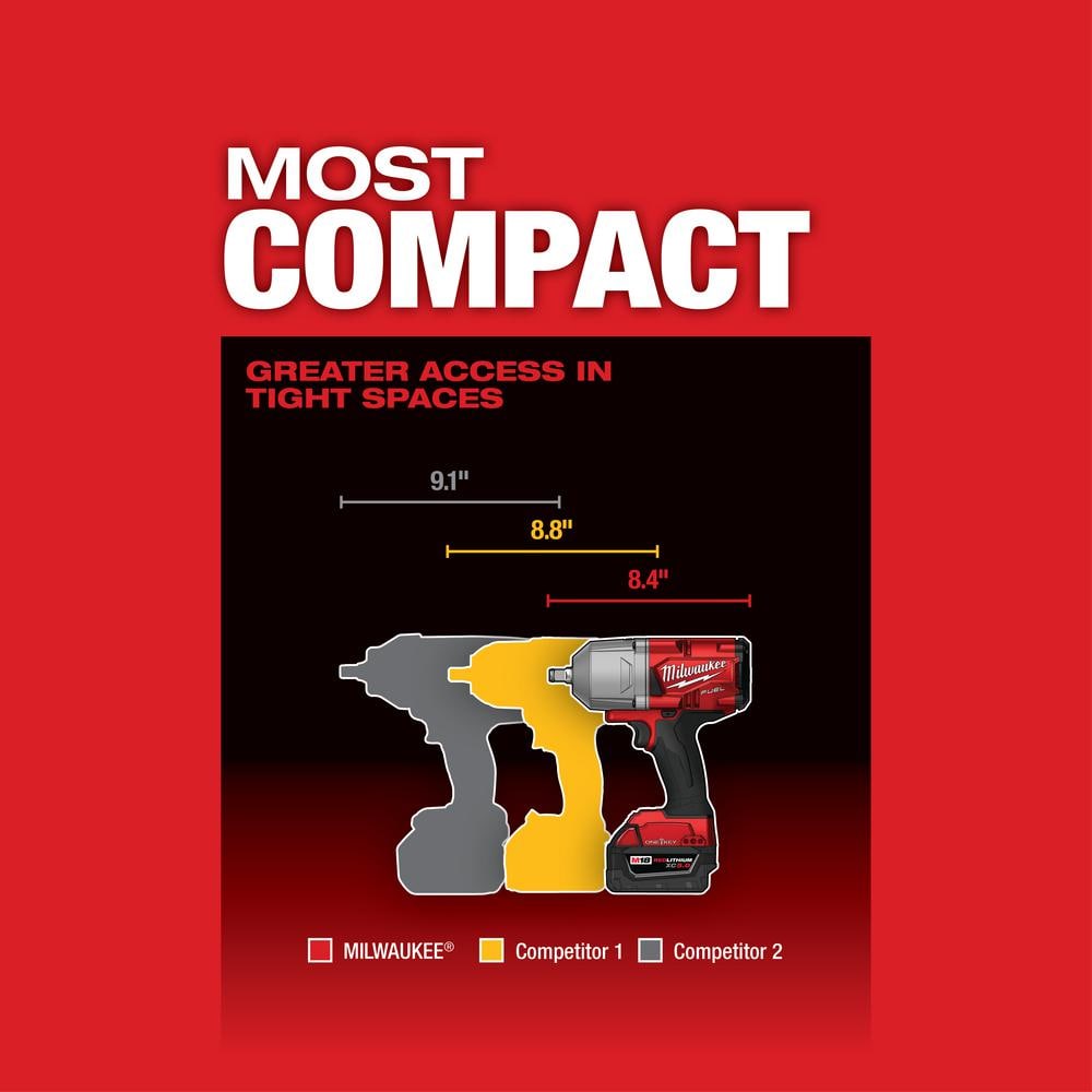M18 FUEL ONE-KEY 18V Lithium-Ion Brushless Cordless 1/2 in. Impact Wrench with Friction Ring (Tool-Only)