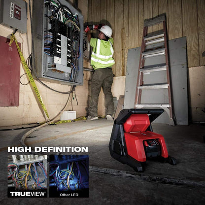 M18 GEN-2 18-Volt Lithium-Ion Cordless 4000 Lumens ROVER LED AC/DC Flood Light and M18 Compact Inverter