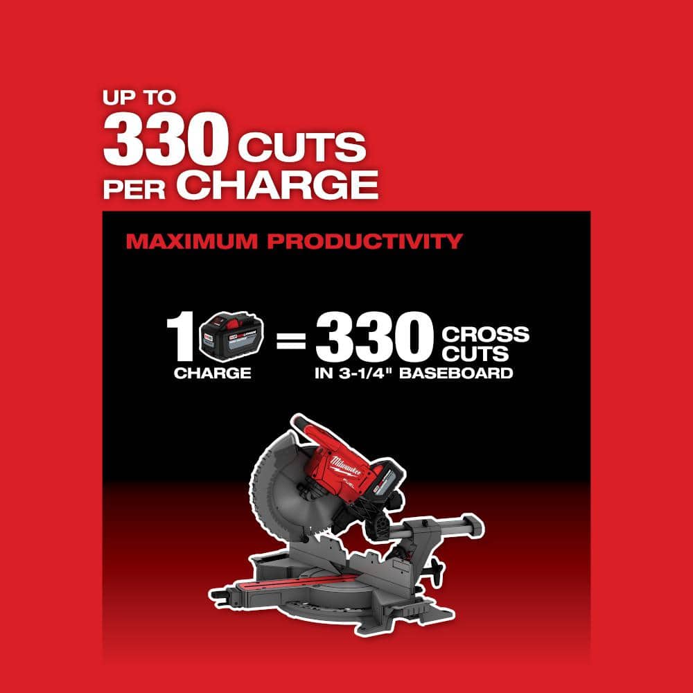 M18 FUEL 18V Lithium-Ion Brushless 12 in. Cordless Dual Bevel Sliding Compound Miter Saw with 8-1/4 in. Table Saw