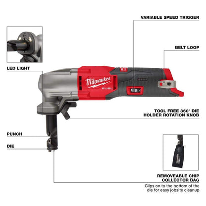 M12 FUEL 12-Volt Lithium-Ion Brushless Cordless 16-Gauge Variable Speed Nibbler (Tool-Only)