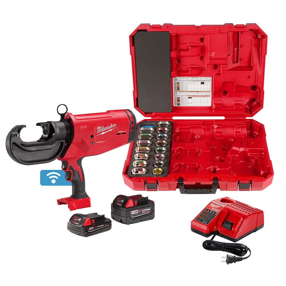 M18 18V Lithium-Ion Cordless FORCE LOGIC 750 MCM Crimper Kit with EXACT #6 750 MCM Al Dies