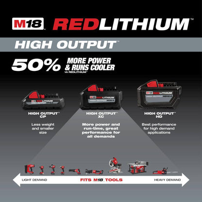 M18 18-Volt Lithium-Ion HIGH OUTPUT XC 8.0Ah (2-Pack) and 6.0Ah Batteries (2-Pack)