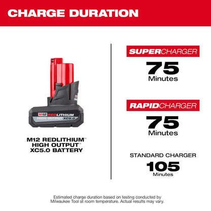 M12 12-Volt Lithium-Ion XC High Output 5 Ah Battery (3-Pack)