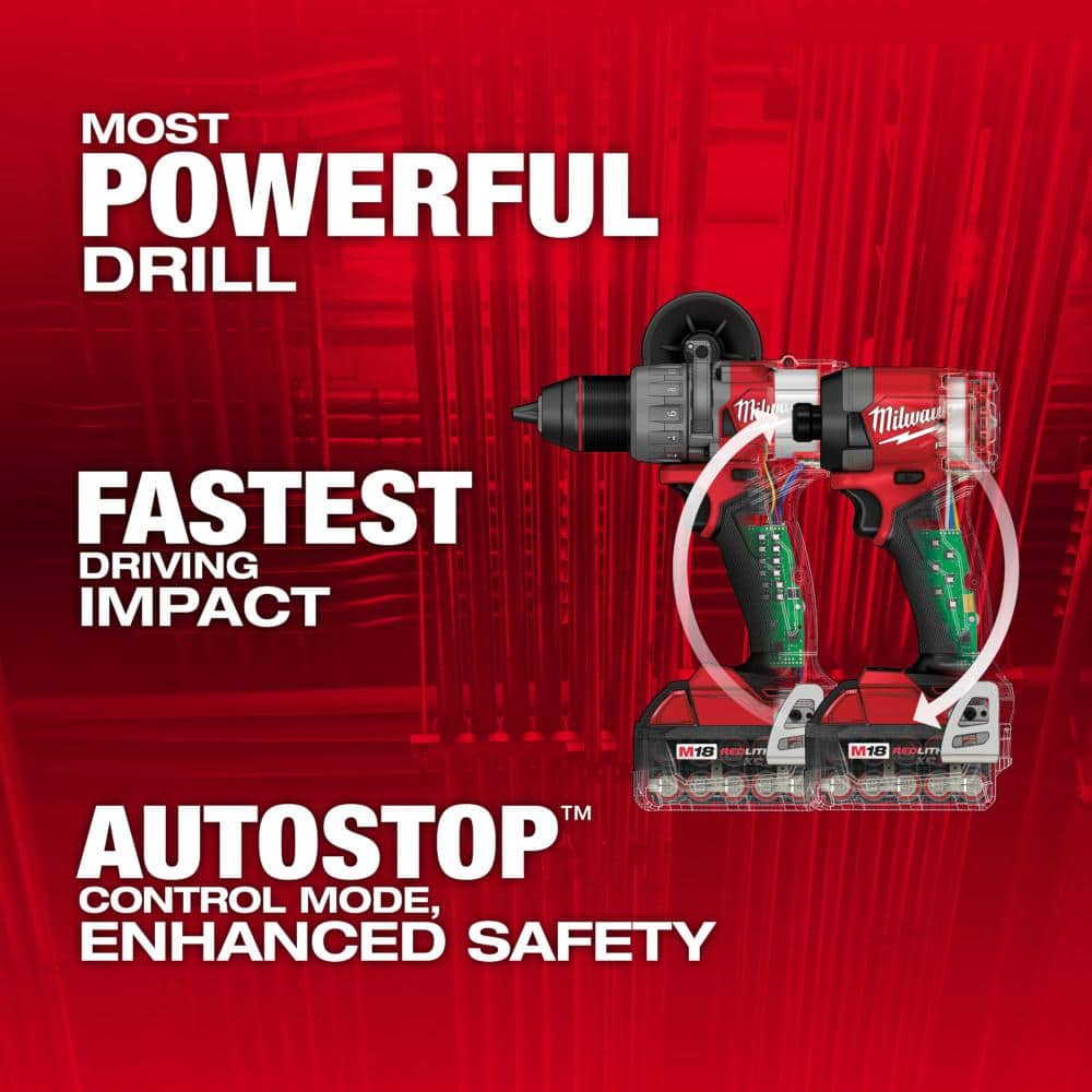 M18 FUEL 18-Volt Lithium-Ion Brushless Cordless Hammer Drill and Impact Driver Combo Kit (2-Tool) with HACKZALL
