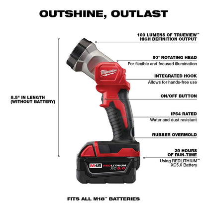 M18 FUEL 18V Lithium-Ion Brushless Cordless Combo Kit W/(2) 5.0Ah Batteries, Charger & (2) Tool Bags (10-Tool)