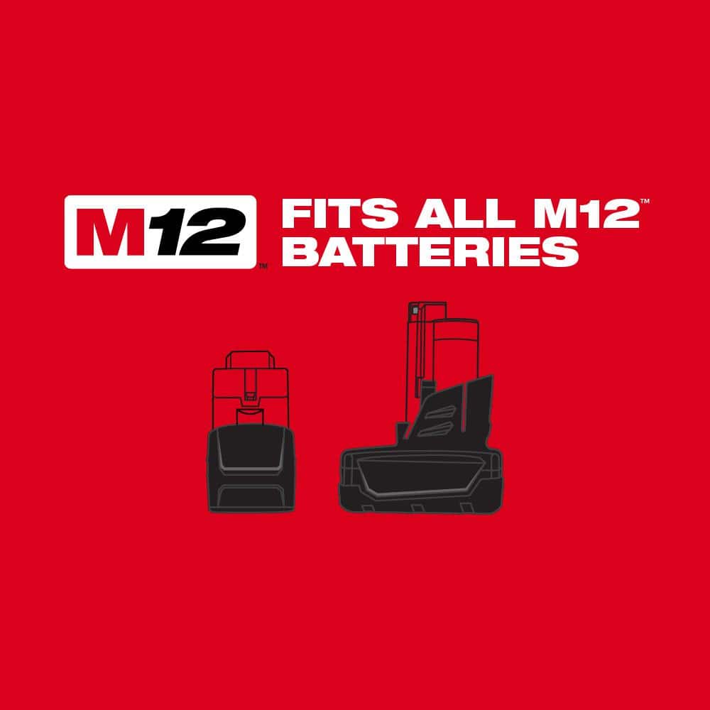 M12 12-Volt Lithium-Ion Force Logic Cordless Press Tool Kit with 1/2 in. to 1 in. Iron Pipe Jaws (6-Jaws Included)