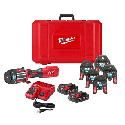 M18 18V Lithium-Ion Brushless Cordless FORCE LOGIC Press Tool Kit with 1/4 in. - 7/8 in. ACR Jaws (6-Jaws Included)