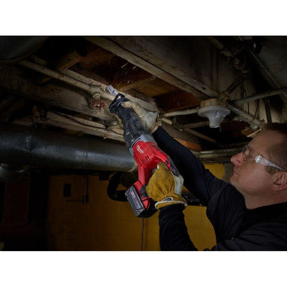 M18 18V Lithium-Ion Cordless SAWZALL Reciprocating Saw with (1) 5.0 Ah and (1) 2.0 Ah Battery and Charger