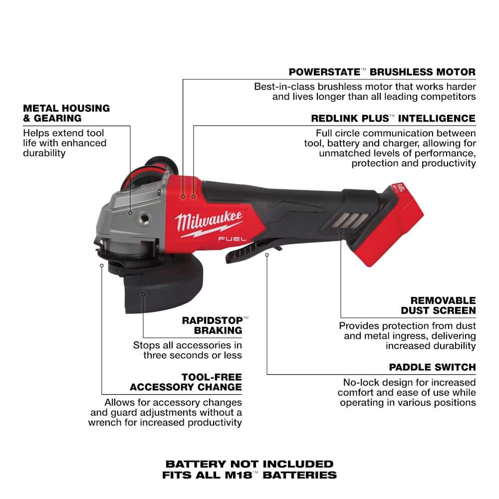 M18 FUEL 18V Lithium-Ion Brushless Cordless SAWZALL Reciprocating Saw Kit W/M18 FUEL Grinder