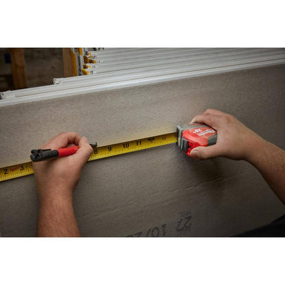 Compact 25 ft. SAE Tape Measure with Fractional Scale and 9 ft. Standout
