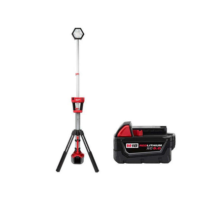 M18 18-Volt Lithium-Ion Cordless Rocket Dual Power Tower Light w/5.0ah Battery