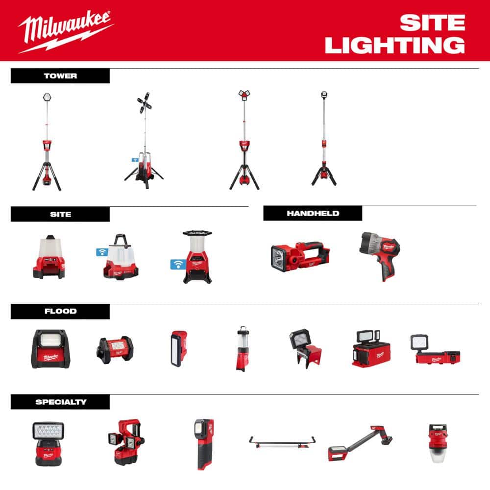 M18 18-Volt Lithium-Ion Cordless Rocket Dual Power Tower Light w/5.0ah Battery