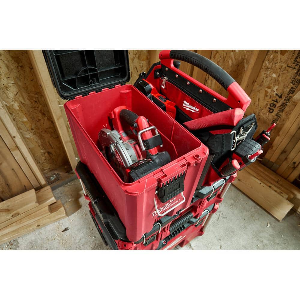 PACKOUT 10 in. Compact Portable Tool Box with Adjustable Dividers and Interior Storage Tray