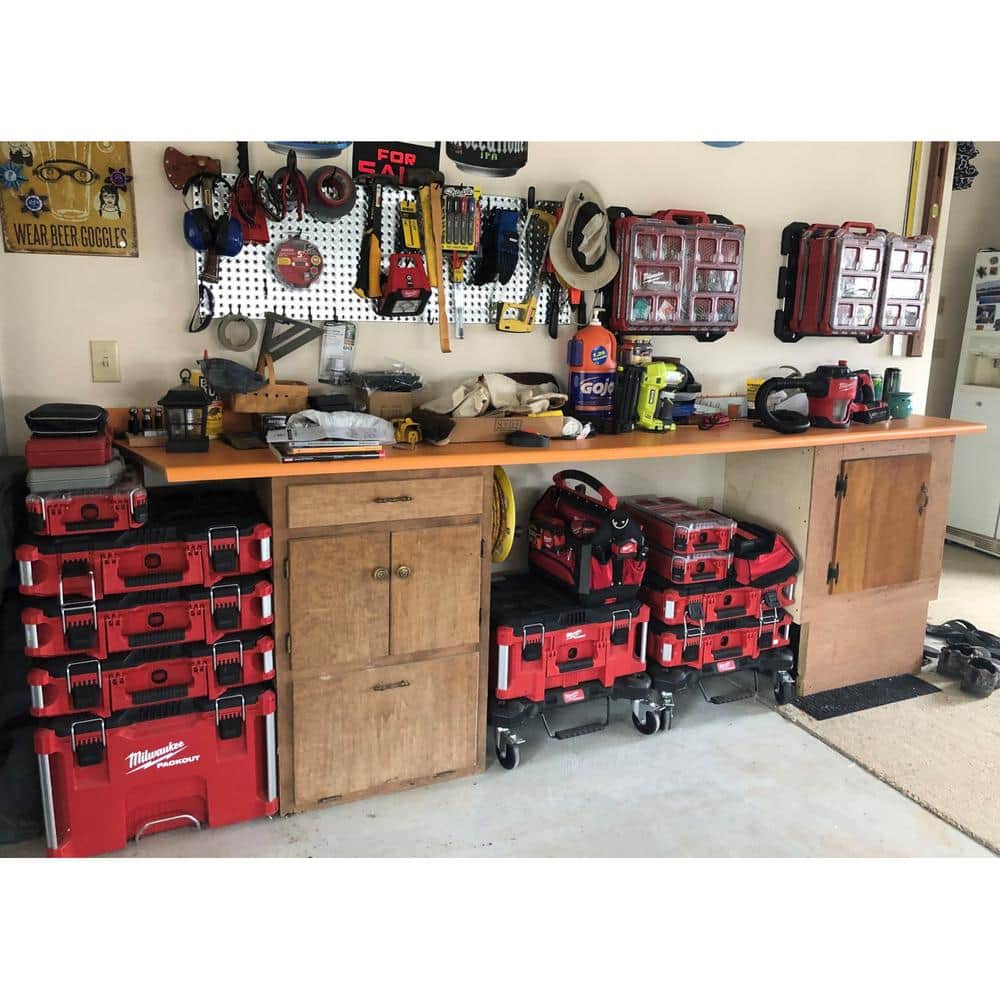 PACKOUT 22 in. Medium Red Tool Box with 75 lbs. Weight Capacity