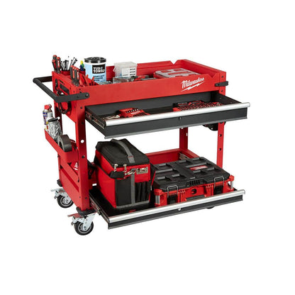 40 in. 2-Drawer Steel Work Cart
